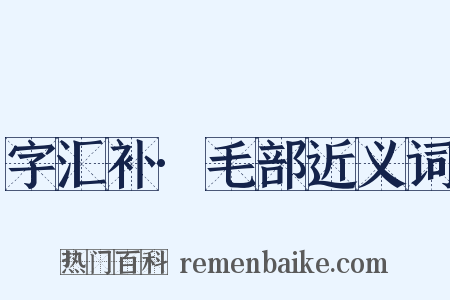 字汇补·毛部近义词是什么意思的图片